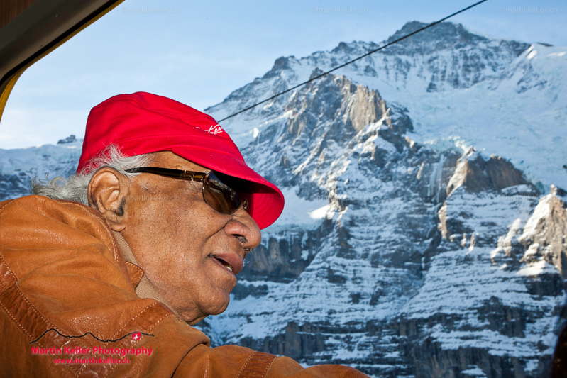 Taufe eines Zuges der Jungfraubahn auf den Namen des indischen Regisseurs Yash Chopra